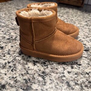 Dream Pairs Toddler Girls Winter Boots Camel Brown Fur Lined Shoe Size 5t